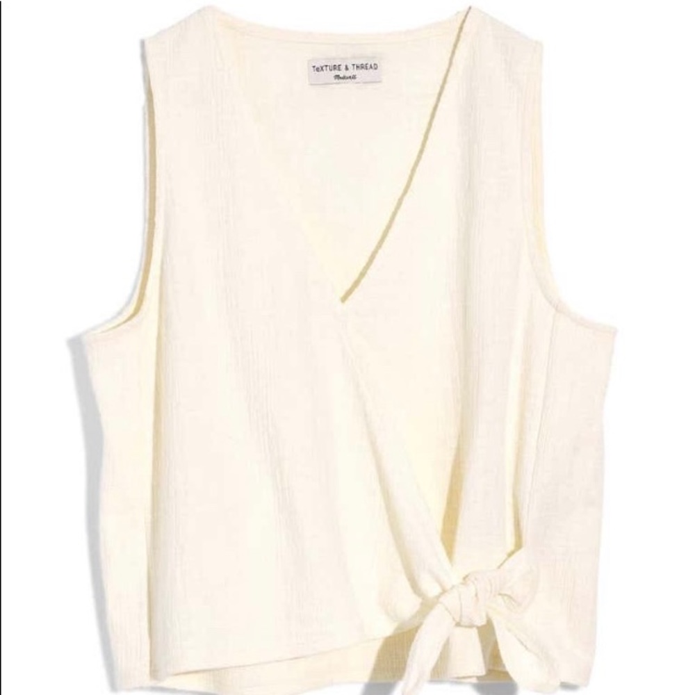 Sleeveless Wrap Tie Shirt